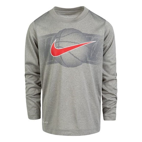 Nike Other - Nike Boy Dri-Fit Grey & Red Basketball Tee| 4T NWT